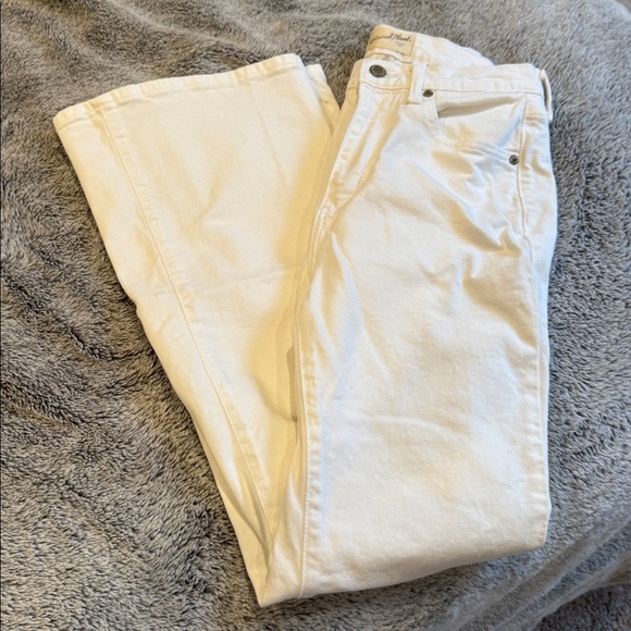 High waisted white denim Flare Jeans - Picture 8 of 11